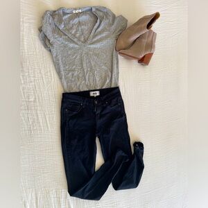 Set of 2: Rag and Bone Grey T shirt and Paige skinny pants